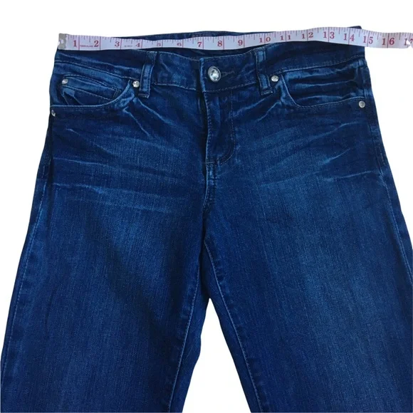 KUT From The Kloth Boot Cut Flap Pockets Dark Wash Blue Denim Jeans Size 6 - Picture 9 of 17